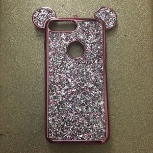 Mouse Ear Glitter Case iPhone 7 Plus - Pink 💞